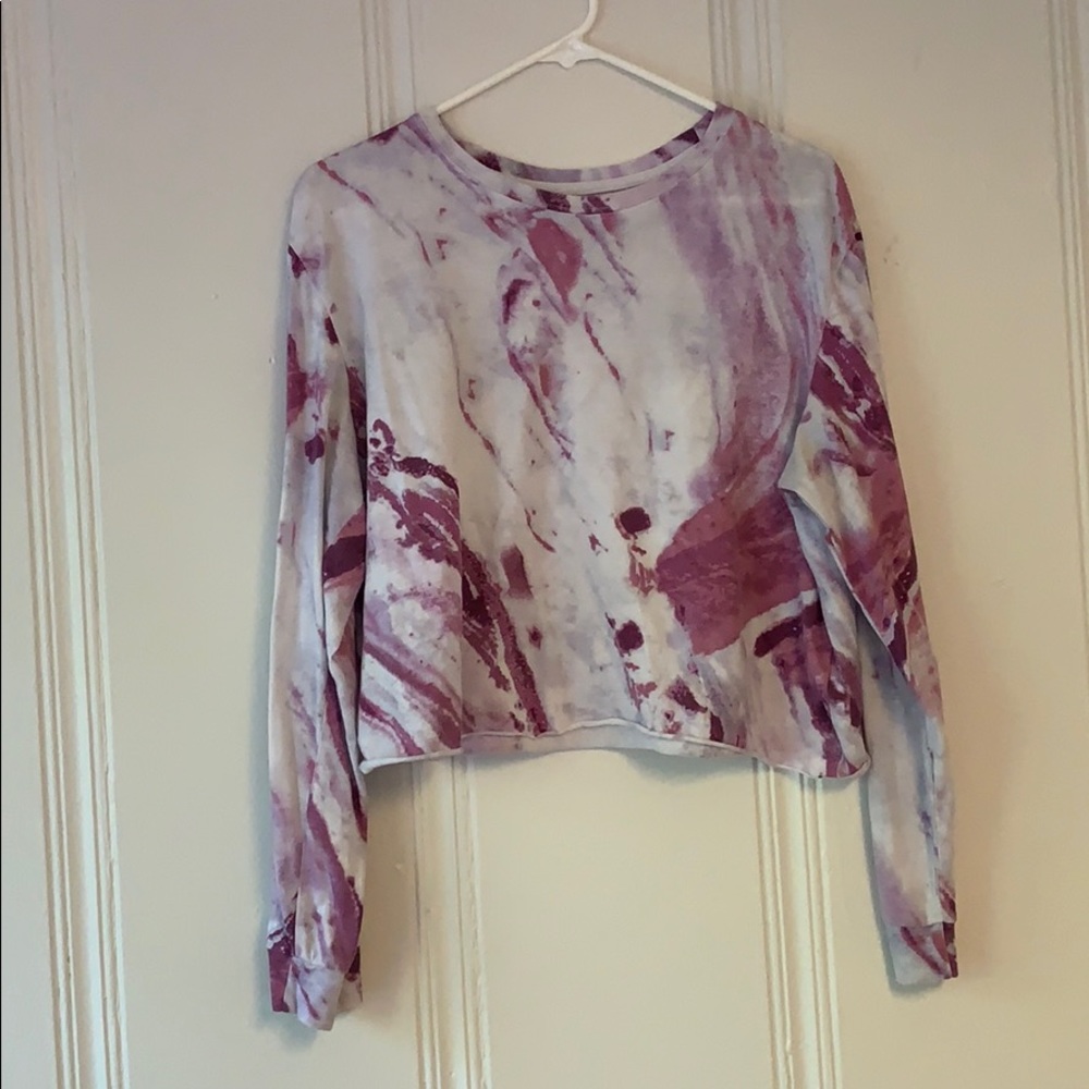 Purple crop tie dye